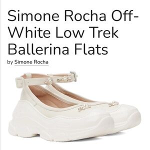 Simone Rocha Off-white low trek ballerina flats size 37